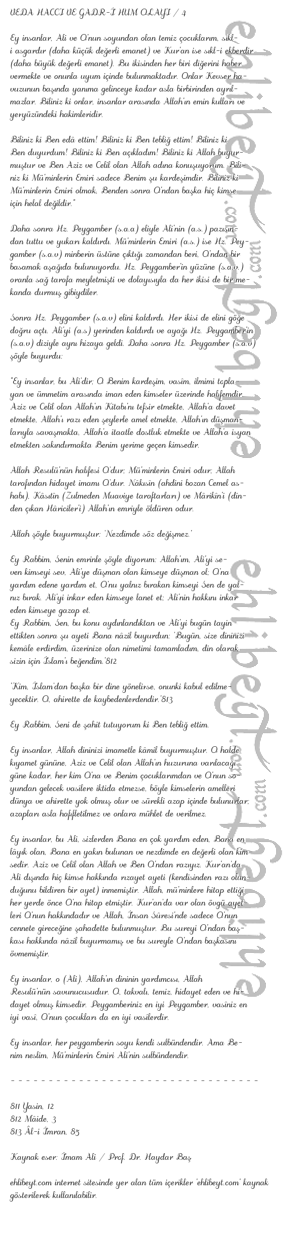 VEDA HACCI VE GADR- HUM OLAYI / 4