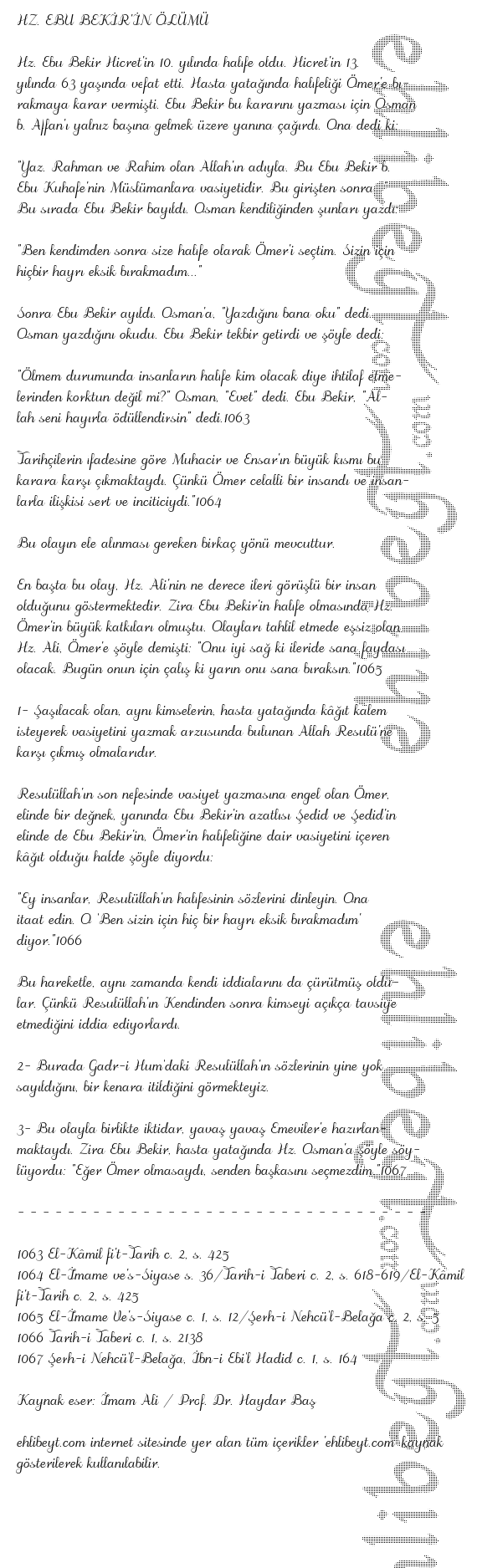 HZ. EBU BEKR'N LM